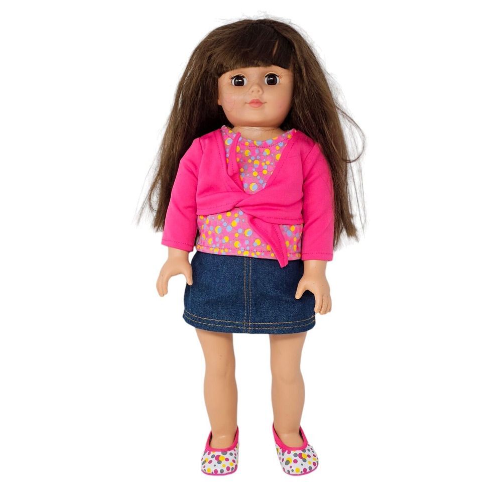 Alexander‎ Doll Co 17" Girl Doll Long Brown Hair Articulated 2004 Fully Clothed